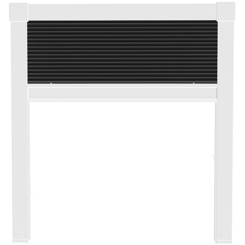 Fliegengitter Plissee für Dachfenster Insektenschutz Dachfensterplissee in weiß in verschiedenen Größen und Varianten:114 x 160 cm, Uno-Plissee