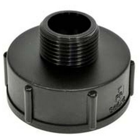 1PZ ADATTATORE PER CISTERNE FEMMINA/MASCHIO IN POLIPROPILENE - filettatura interna S60X6-1" M