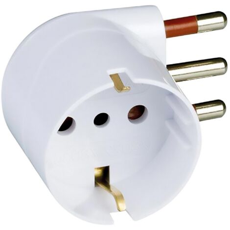 1PZ ADATTATORE SINGOLO SPINA 90- 'SALVASPAZIO' spina 2P + T 10A