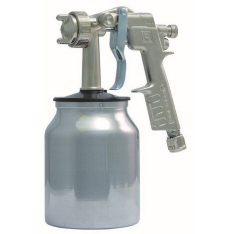 1PZ AEROGRAFO VERNICIATURA SERBATOIO INF. ALLUMINIO 1 LT PER COMPRESSORI