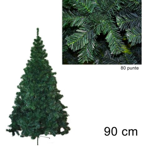 1PZ ALBERO DI NATALE VERDE - cm.90h. con 206 rami, base in plastica