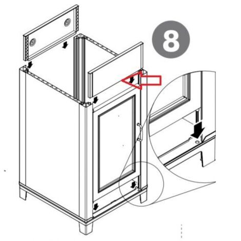 1PZ  ALZATA FRONTALE PER KIT LAVATOIO RESINA CM.45X50