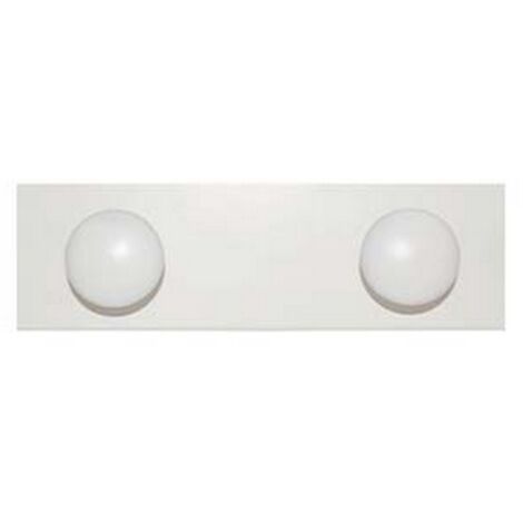 1PZ APPENDIABITI IN LEGNO 2 POSTI BIANCO - cm.9x29