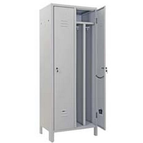 1PZ ARMADIO SPOGLIATOIO SPORCO/PULITO SLIM A DUE ANTE MONTATO - cm.68,5x50x180h