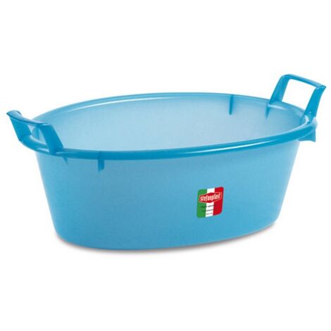 1PZ BACINELLA OVALE AZZURRA lt. 75 - Ø cm. 80x31 h