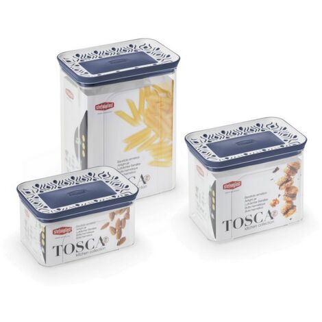 1PZ BARATTOLO RETTANGOLARE TOSCA LT.2.2 bianco/blu palace