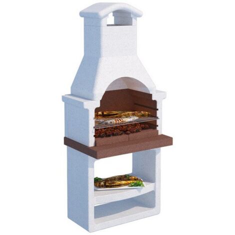 1PZ BARBECUE IN CEMENTO ETNA CON GRIGLIA cm. 81x58x196 h - Kg. 348