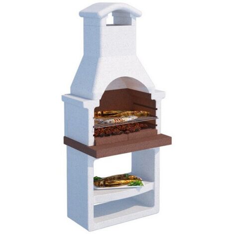 1PZ BARBECUE IN CEMENTO ETNA CON GRIGLIA cm. 81x58x196 h - Kg. 348
