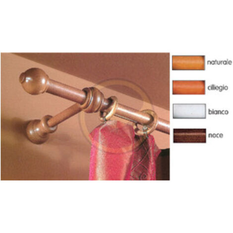 1PZ BASTONE A STRAPPO D 23 MM CILIEGIO 160 CM CON SUPPORTO