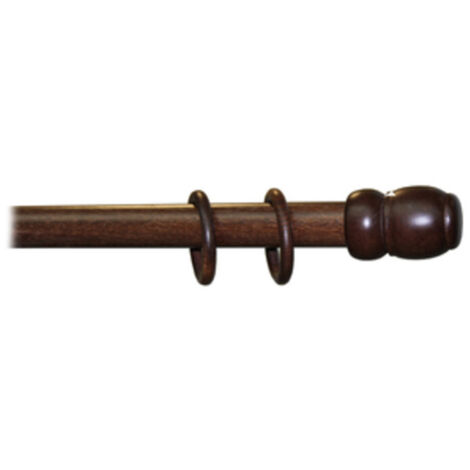 1PZ BASTONE A STRAPPO D 35 MM NOCE SCURO 210 CM SENZA SUPPORTI