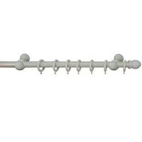 1PZ BASTONE IN LEGNO CON ACCESSORI  MM.23 BIANCO - cm.200