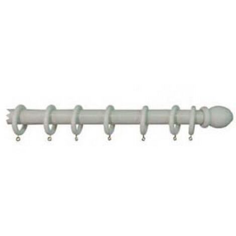 1PZ BASTONE IN LEGNO SENZA SUPPORTI  MM.35 BIANCO - cm.300