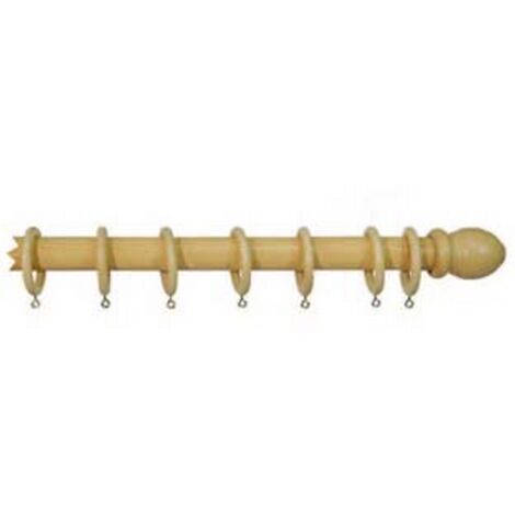 1PZ BASTONE IN LEGNO SENZA SUPPORTI  MM.35 NATURALE - cm.200