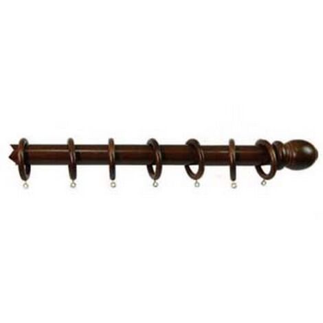 1PZ BASTONE IN LEGNO SENZA SUPPORTI  MM.35 NOCE - cm.300