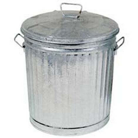 1PZ BIDONE IN LAMIERA ZINCATA CON COPERCHIO - lt.79  cm.47x58h.