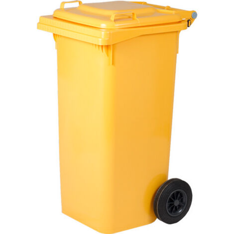 1PZ BIDONE QUADRO PER DIFFERENZIATA Lt. 240 - cm.72x58x106 h col. Giallo