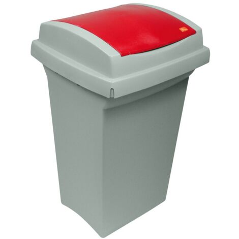1PZ BIDONE RECYCLING PER DIFFERENZIATA Lt. 50 - cm. 43x39x68h col. Blu/Grigio