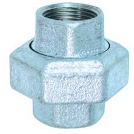 1PZ BOCCHETTONE FEMMINA FEMMINA SEDE CONICA GHISA ZINCATA - FF 1 1/2"