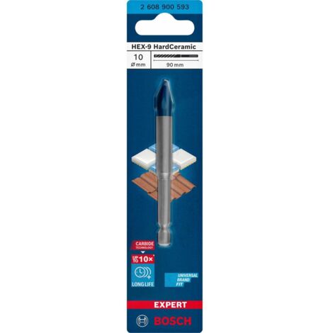 1PZ BOSCH-A PUNTA PER CERAMICA HEX-9 D 10X90 MM