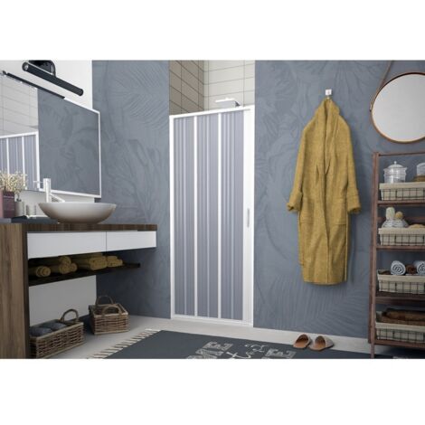 1PZ BOX DOCCIA A SOFFIETTO GOLD acrilico cm.120-100 x 185 h