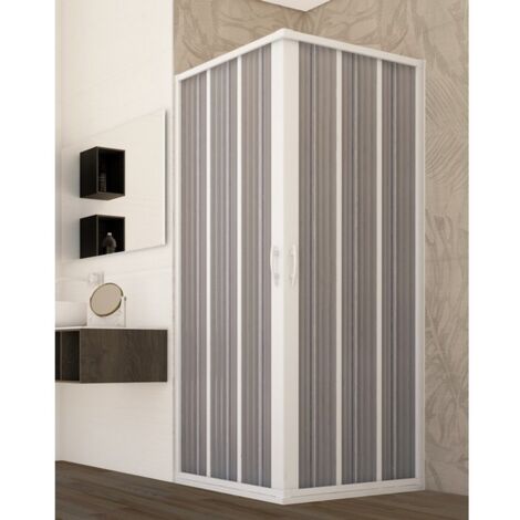 1PZ BOX DOCCIA ANGOLARE A SOFFIETTO GOLD acrilico cm.80-100x80-100x185 h