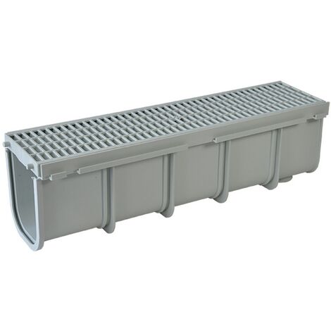 1PZ CANALETTA MODULARE CON GRIGLIA cm 13 x 50 x H. 14