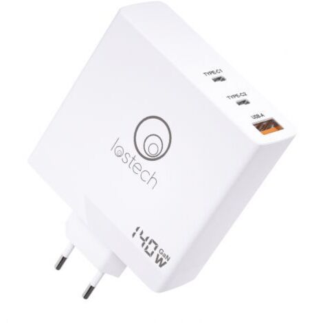 1PZ CARICATORE 140W ULTRARAPIDO 2 USB CON 1 USB A