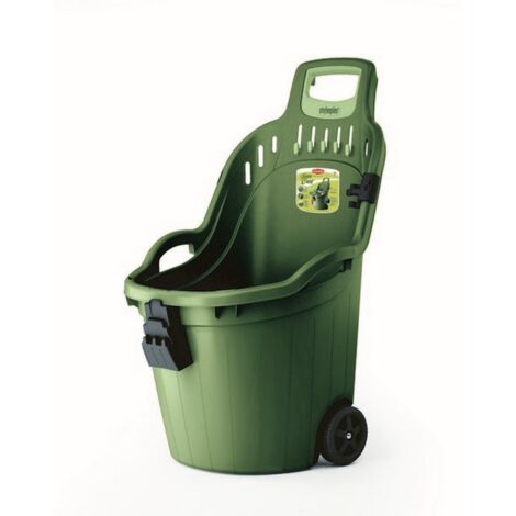1PZ CARRIOLA MULTIUSO HELPY CART cm. 59,5x53X88,5 h col. verde bruno