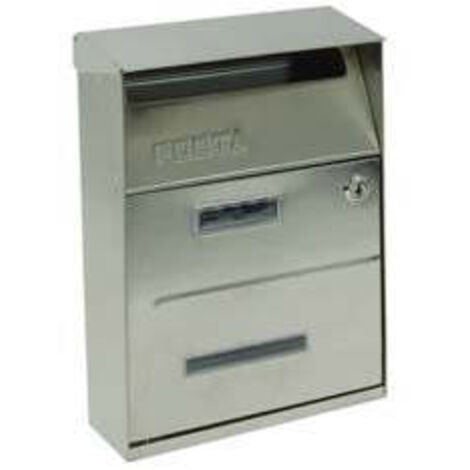 1PZ CASSETTA PORTARIVISTE ESTERNI ACCIAIO INOX SATINATO cm21,5x10,5x33h