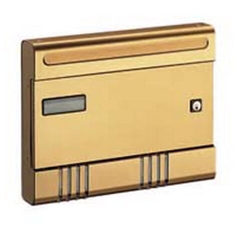 1PZ CASSETTA PORTARIVISTE SERIE ESSE PER ESTERNI - cm.36,5x7x29h. in alluminio anodizzato bronzo