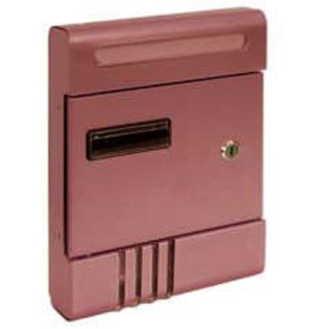 1PZ cassetta posta alluminio esterni marrone anodizzato cm20,4x7x29h