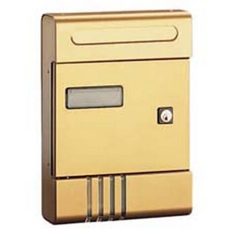 1PZ cassetta posta serie esse per esterni - cm.20,4x7x29h. in alluminio anodizzato bronzo