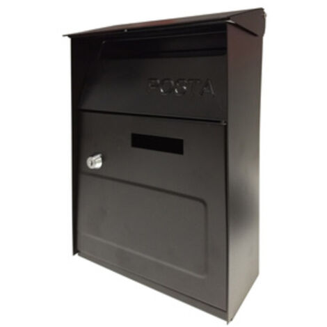 1PZ CASSETTA POSTALE IN ACCIAIO PER ESTERNI COLORE GRIGIO