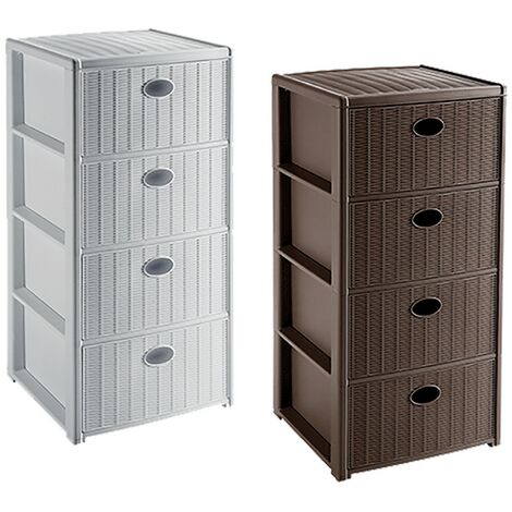 1PZ CASSETTIERA 'ELEGANCE' cm 40x40xh80 - tortora