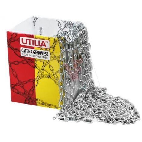 1PZ CATENA GENOVESE ZINCATA IN SCATOLA n 19 (mt. 75)
