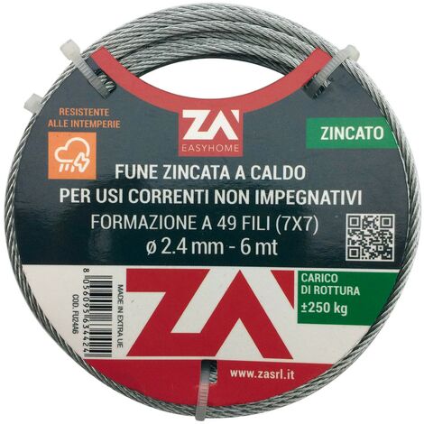 1PZ CAVETTO ACCIAIO ZINCATO 19F DIAM. 1,2 MT 25
