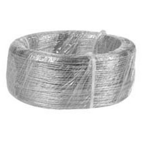 1PZ CAVETTO METALLICO ZINCATO PER ELETTRORECINZIONE - mm.1,5 - mt.200
