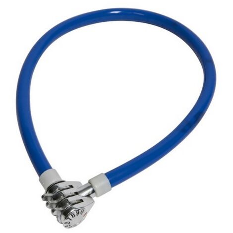 1PZ CAVO ANTIFURTO Col.Assortiti Ø mm. 8x55 cm. CHIUSURA CON COMBINAZIONE