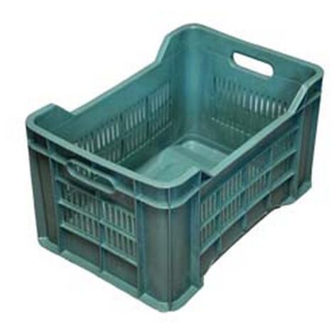 1PZ CESTA ORTOFRUTTA SEMI FORATA VERDE - cm.51x35x31h