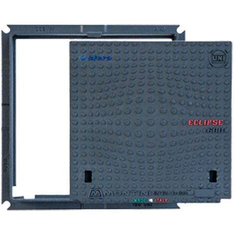 1PZ CHIUSINO IN GHISA D400 ECLIPSE - 80 x 80 - Kg 76