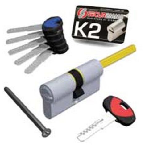 1PZ CILINDRO SAGOMATO PROFILO EUROPEO "K2" CODOLO 1+5 CHIAVI 0CK2 SERIE 3200-Q - MM.30X40 (3200QCS30401X5)