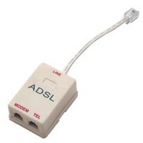 1PZ COMMUTATORE TELEFONICO 2 USCITE PLUG 6/2C PER LINEA ADSL