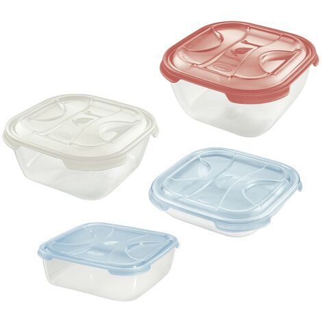 1PZ CONTENITORE QUADRO IN PLASTICA 'FRIGO BOX' lt7 cm 31x31xh.10,6 acqua trasp.