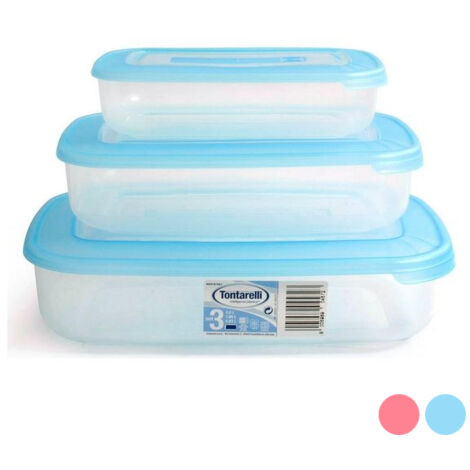 1PZ CONTENITORE RETTANGOLARE IN PLASTICA SET 'FRIGO BO acqua trasparente