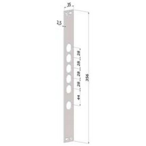 1PZ CONTROPIASTRA PER SERRATURE PORTE BLINDATE IN ACCIAIO INOX INTERNO 28 CP2530 - (CP2530XAI28)
