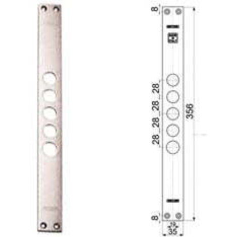 1PZ CONTROPIASTRE SERRATURE PORTE BLINDATE 94254 interasse mm28, mm35x356x3