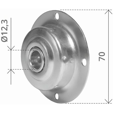1PZ CUSCINETTO TONDO TIPO PALERMO Ø mm. 70 foro rullino Ø mm. 12,3