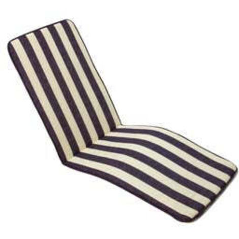 1PZ CUSCINO CAPRI A RIGHE BLU PER POLTRONA PIEGHEVOLE - cm.49x157h. spessore cm