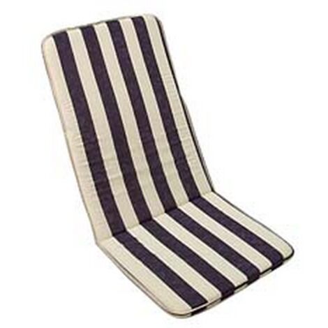 1PZ CUSCINO CIPRO A RIGHE BLU PER SEDIA RIPIEGABILE - cm.48x110h. spessore cm.3