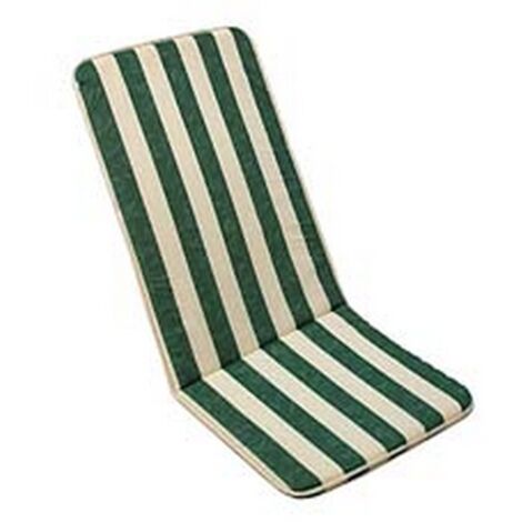 1PZ CUSCINO CIPRO A RIGHE VERDI PER SEDIA RIPIEGABILE - cm.48x110h. spessore cm.3